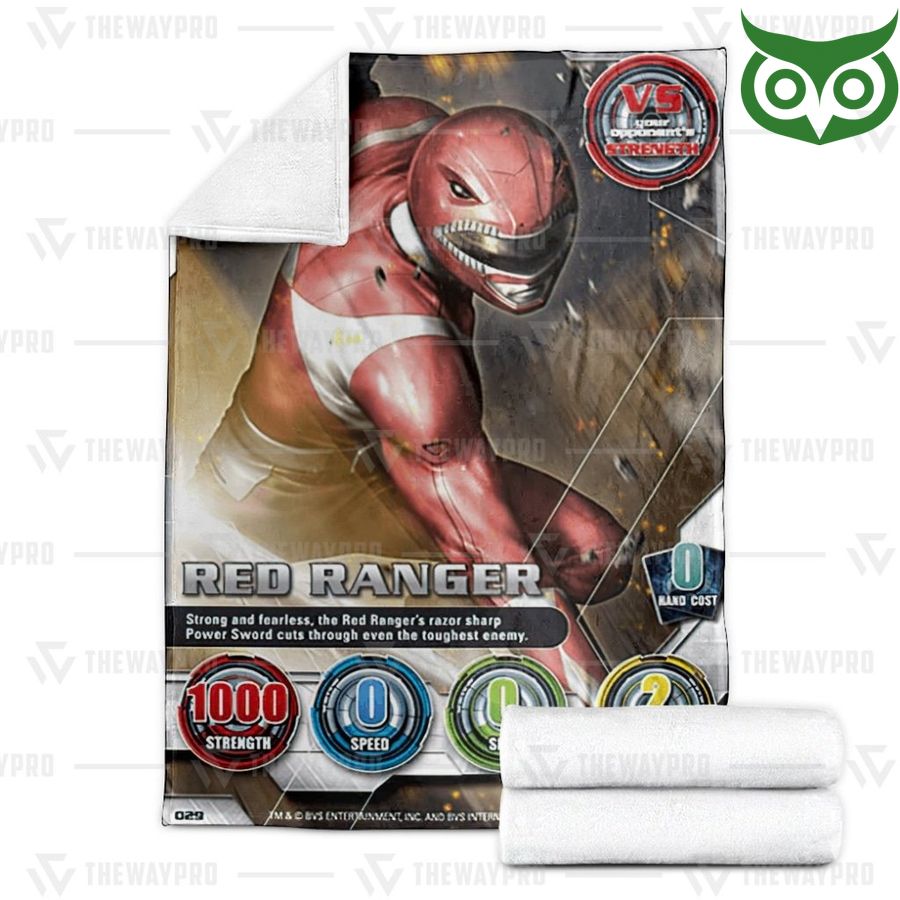 62 Mighty Morphin Red Power Ranger Limited Fleece Blanket