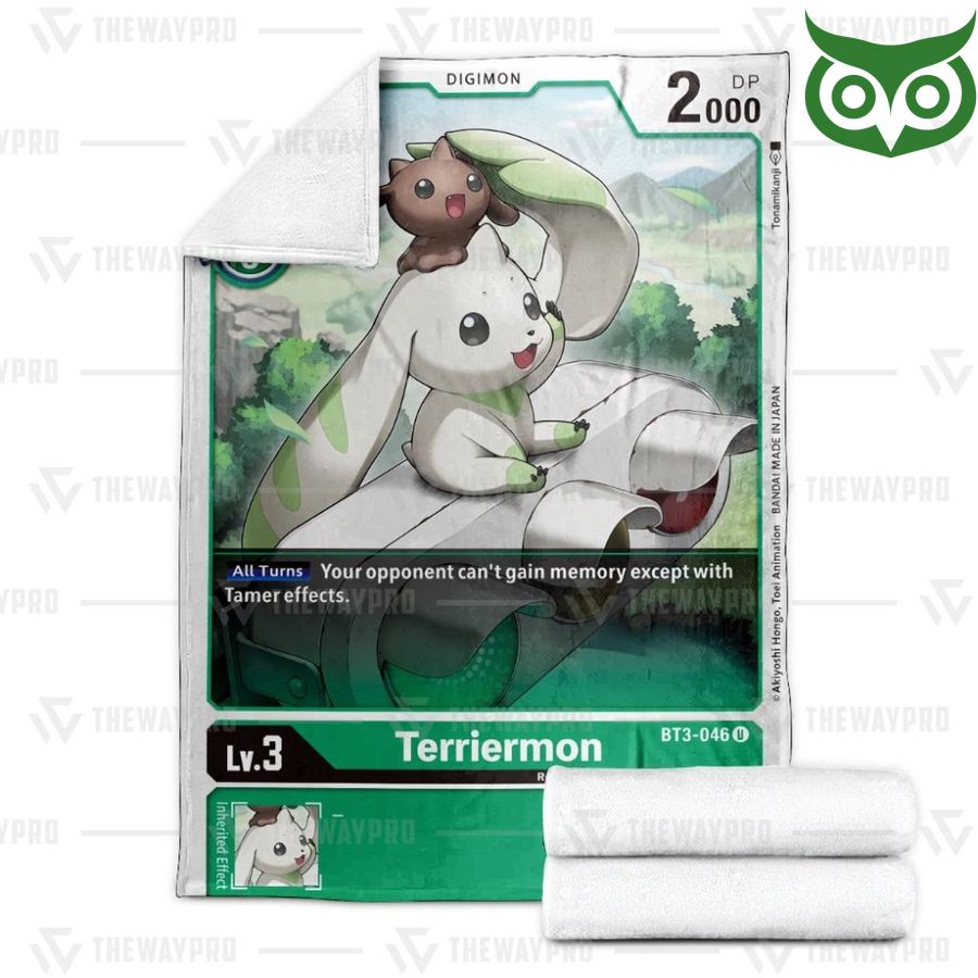 40 Digimon Terriermon Fleece Blanket High Quality