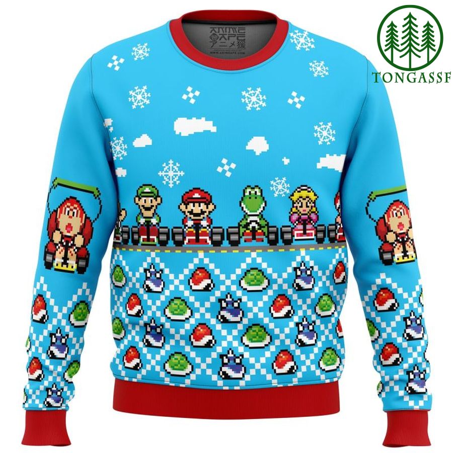 IIdJ3FCK 3 Mario Kart Ugly Christmas Sweater