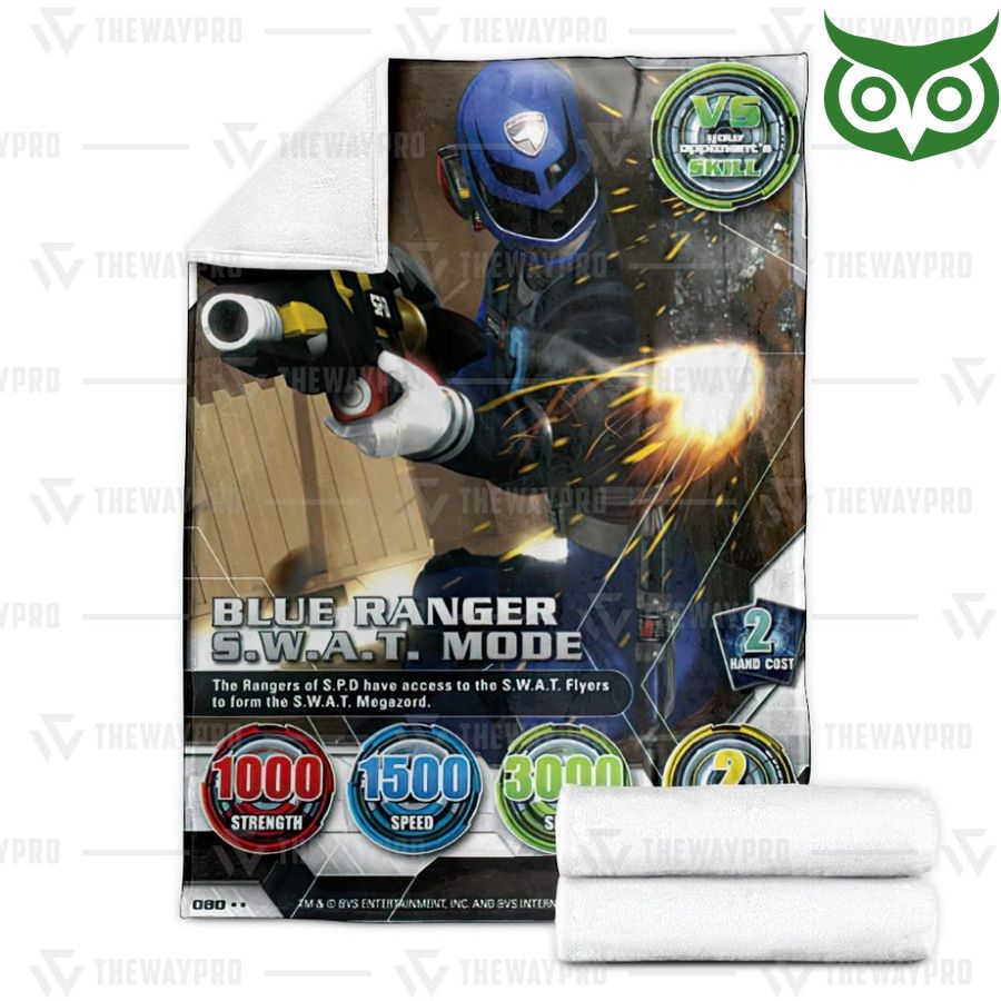 76 Power Ranger SPD Blue Ranger SWAT Mode Limited Fleece Blanket