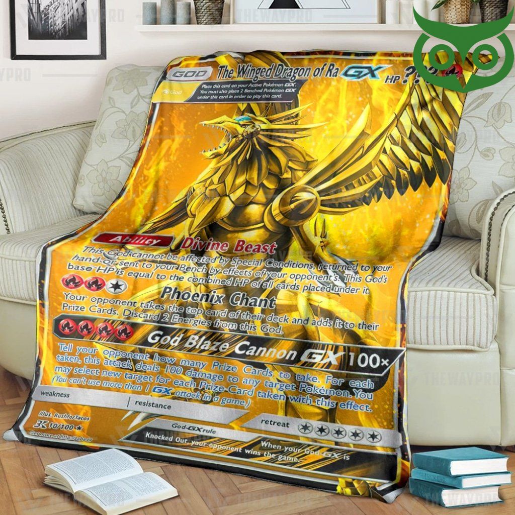 Anime YugiOh The Winged Dragon Of Ra Limited Edition Fleece Blanket