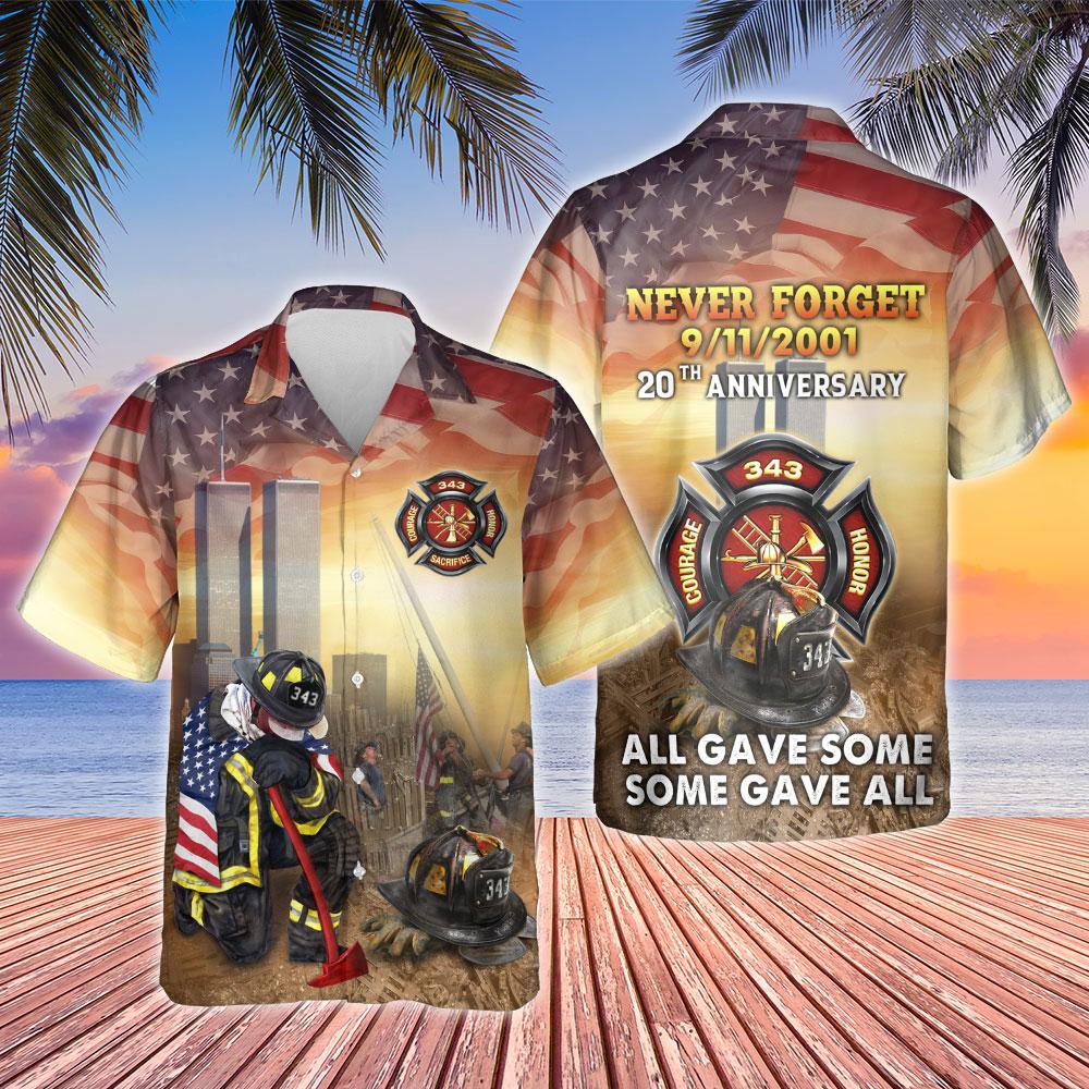 343 Firefighters The Brave Of 9/11 Hawaiian Shirt
