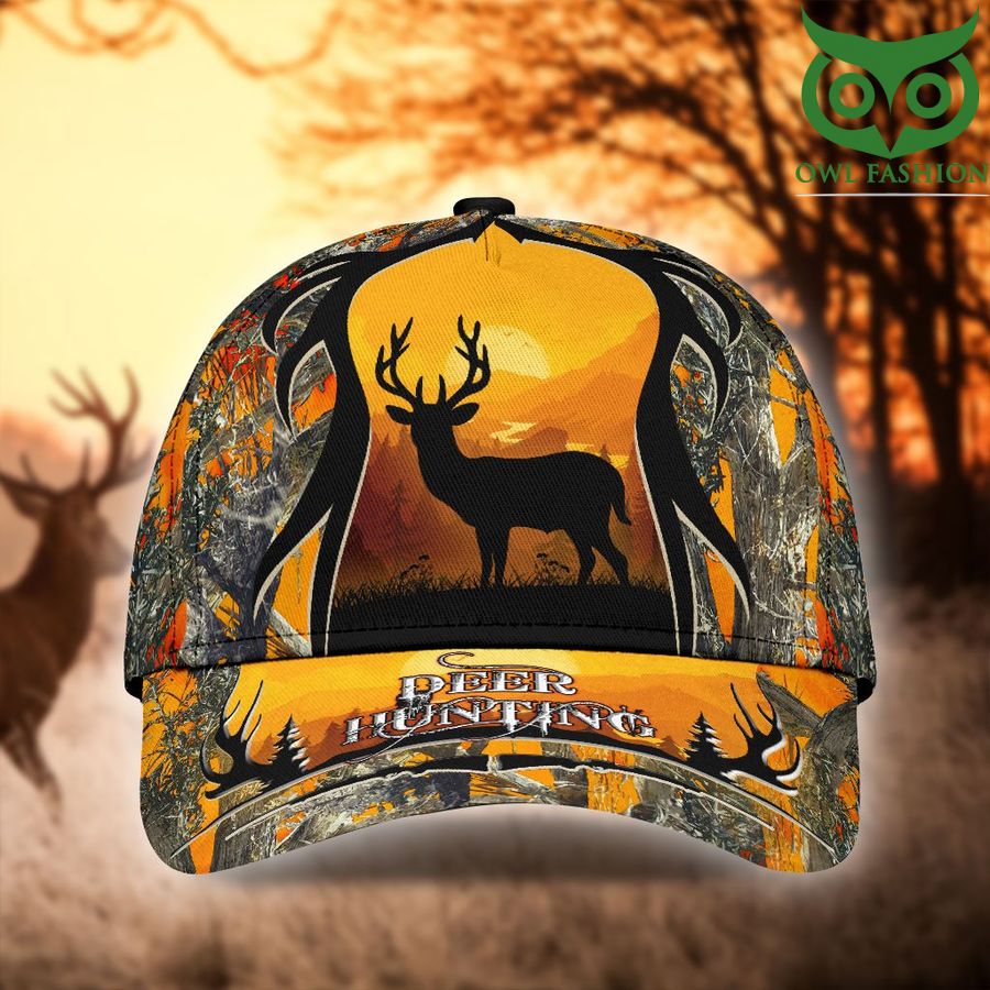 Hunting Deer in Night Forest Classic Cap