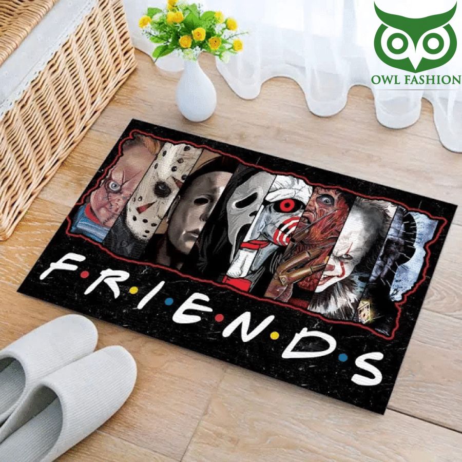96 Friends Horror Movies Halloween Characters Doormat
