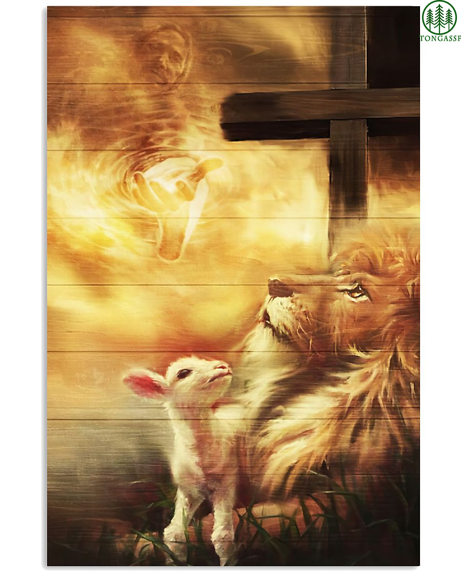 Lion And Lamb Jesus poster