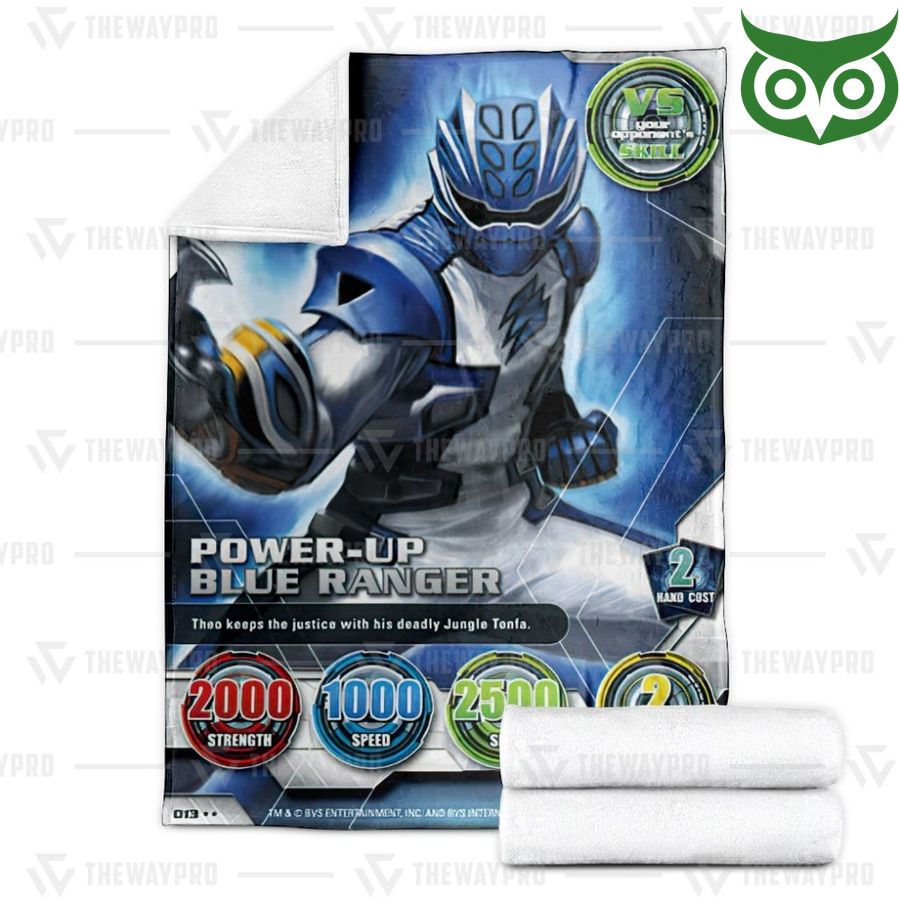 104 Power Rangers Jungle Fury Blue Ranger Limited Fleece Blanket