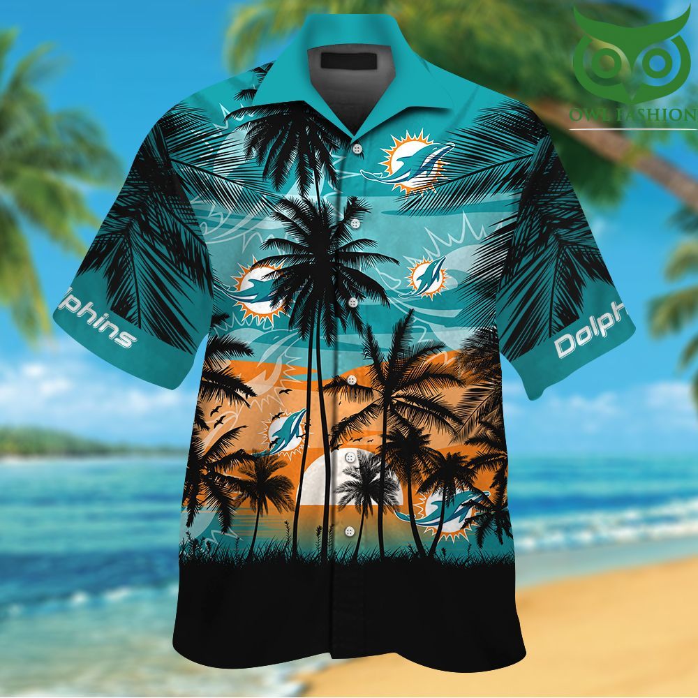 96 NFL Miami Dolphins Tropical Hawaiian Shirt