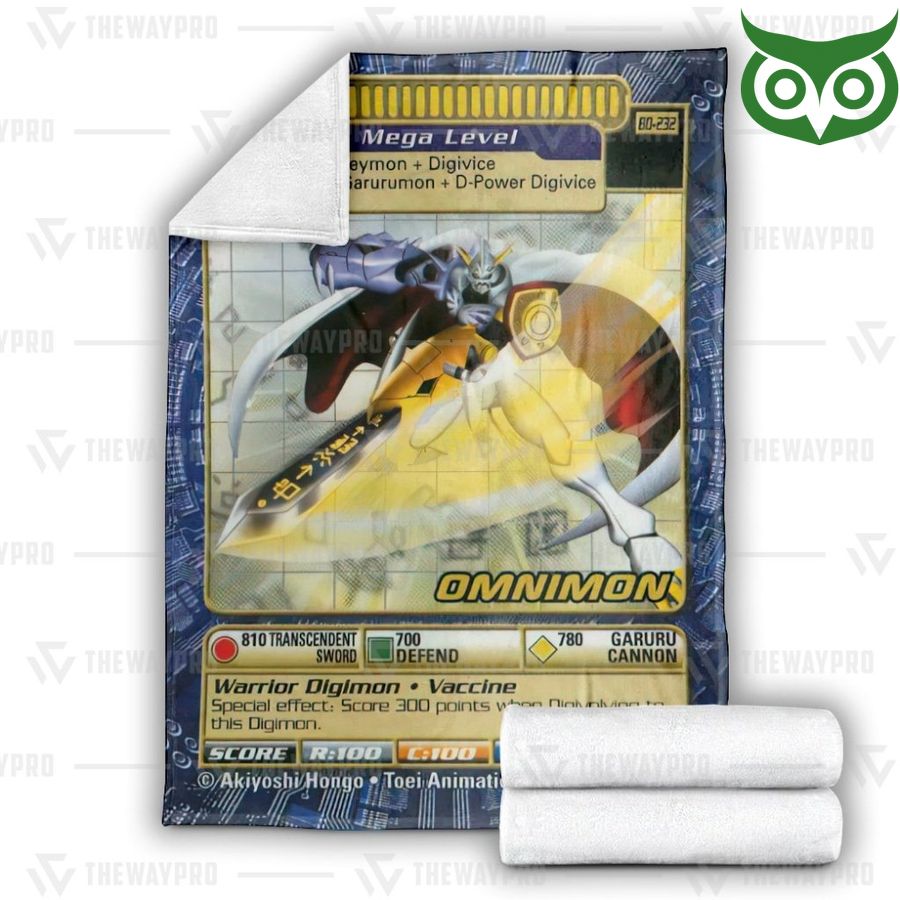 10 Digimon Omnimon Fleece Blanket High Quality