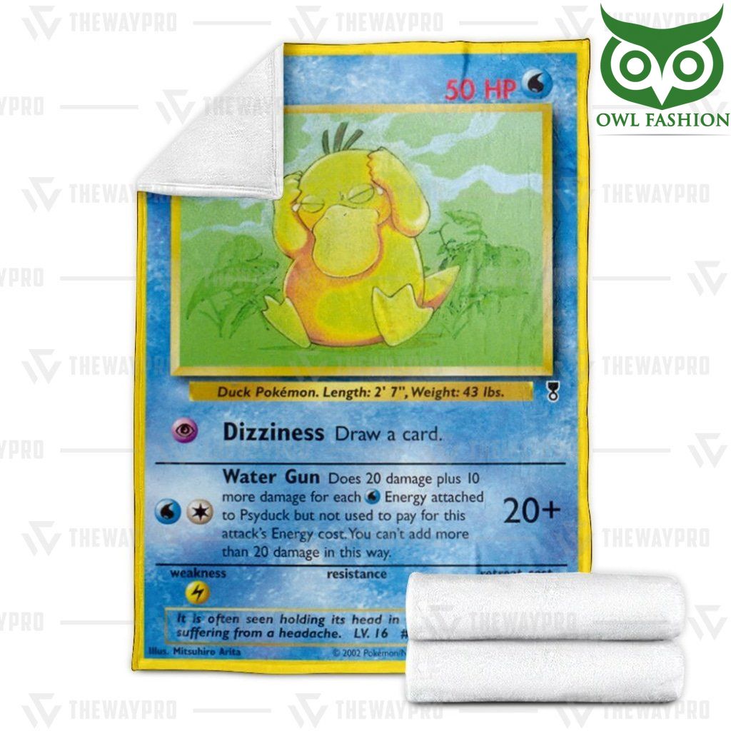 25 Anime Pokemon Psyduck Fleece Blanket High Quality
