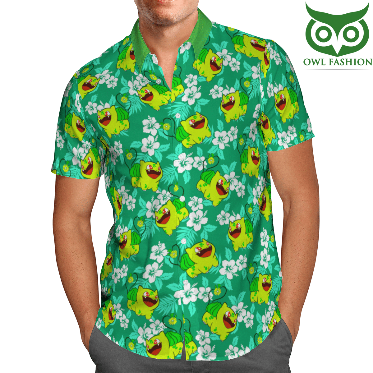 151 Pokemon Bulbasaur Tropical Beach Hawaiian Shirt And Shorts