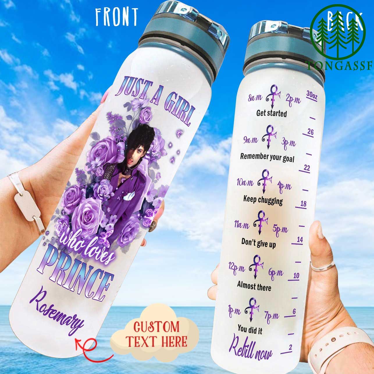 PRINCE Water Tracker Bottle Personalized Just A Girl