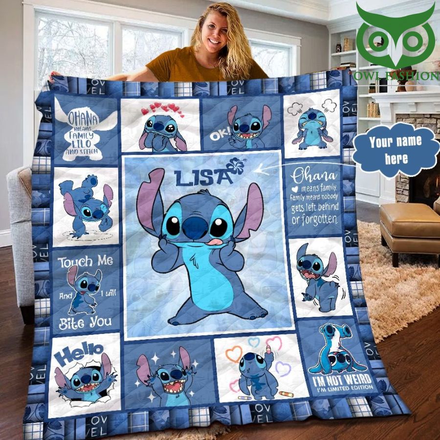 Stitch Toothless How to train a dragon Quilt Blanket