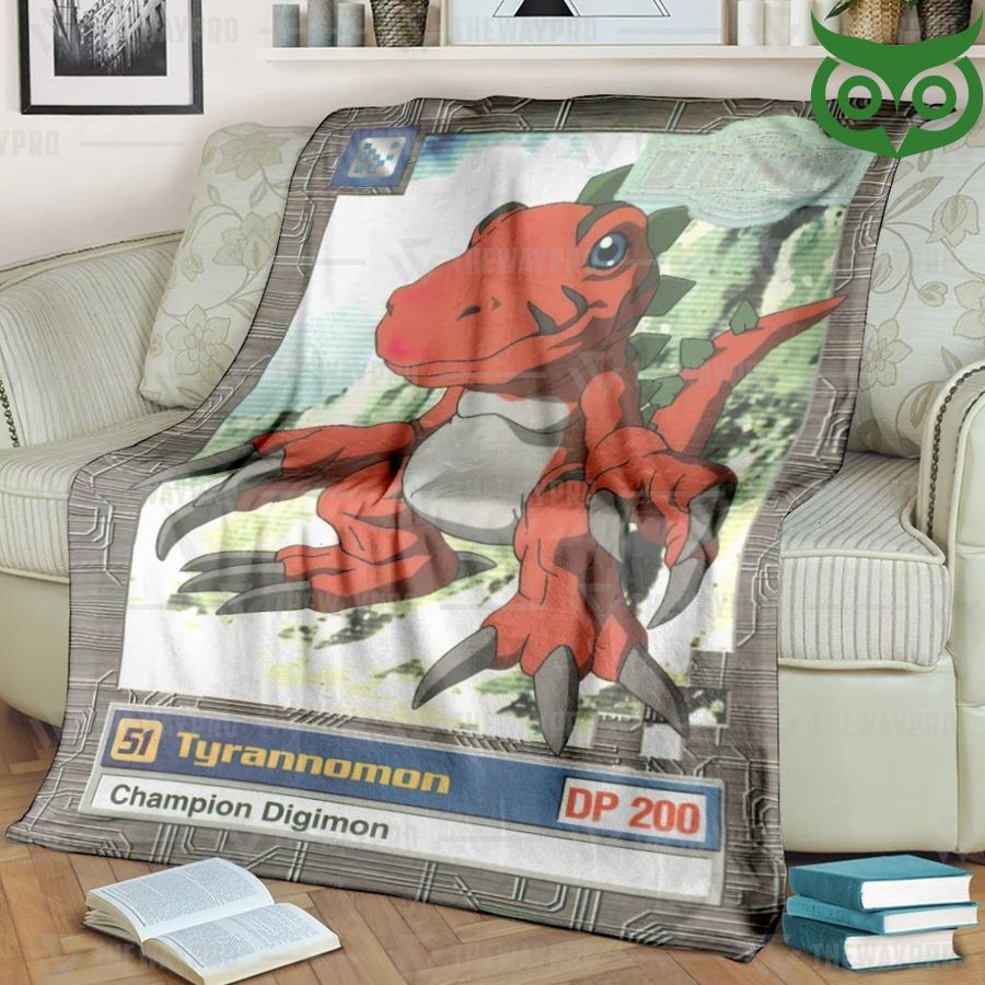 59 Digimon Tyrannomon Series 2 Fleece Blanket High Quality