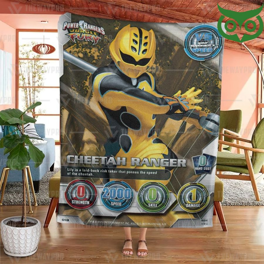 133 Power Rangers Jungle Fury Cheetah Ranger Limited Fleece Blanket