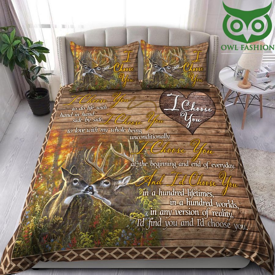 10 Romantic Deers in Love for Couple Bedding Set