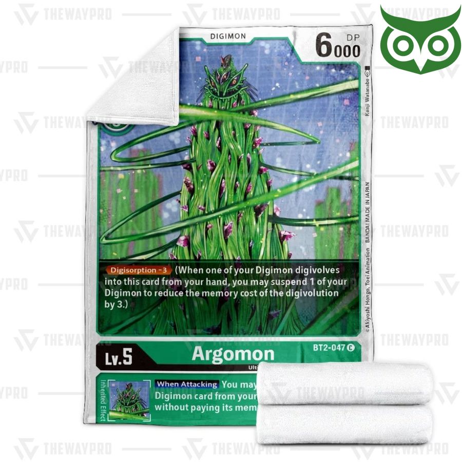 22 Digimon Argomon Fleece Blanket High Quality