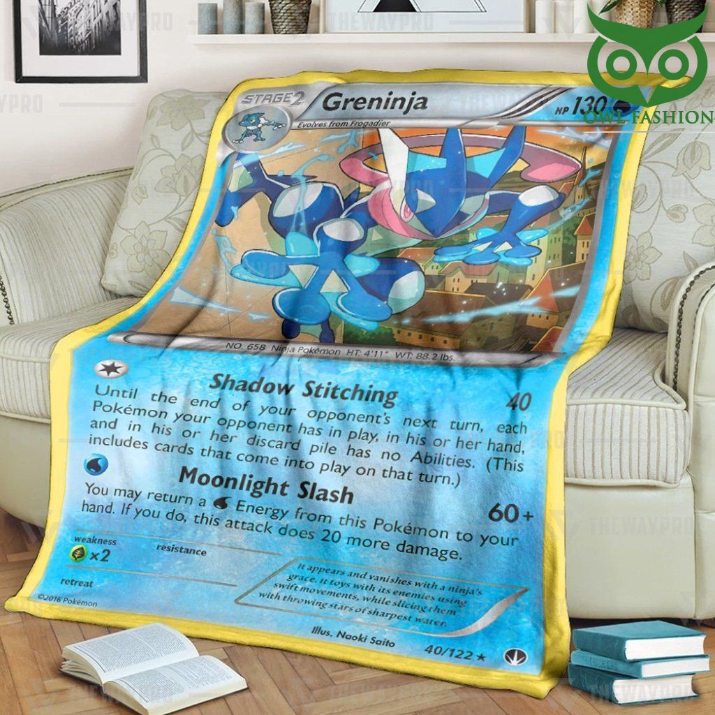 Anime Pokemon Greninja Fleece Blanket High Quality New Version