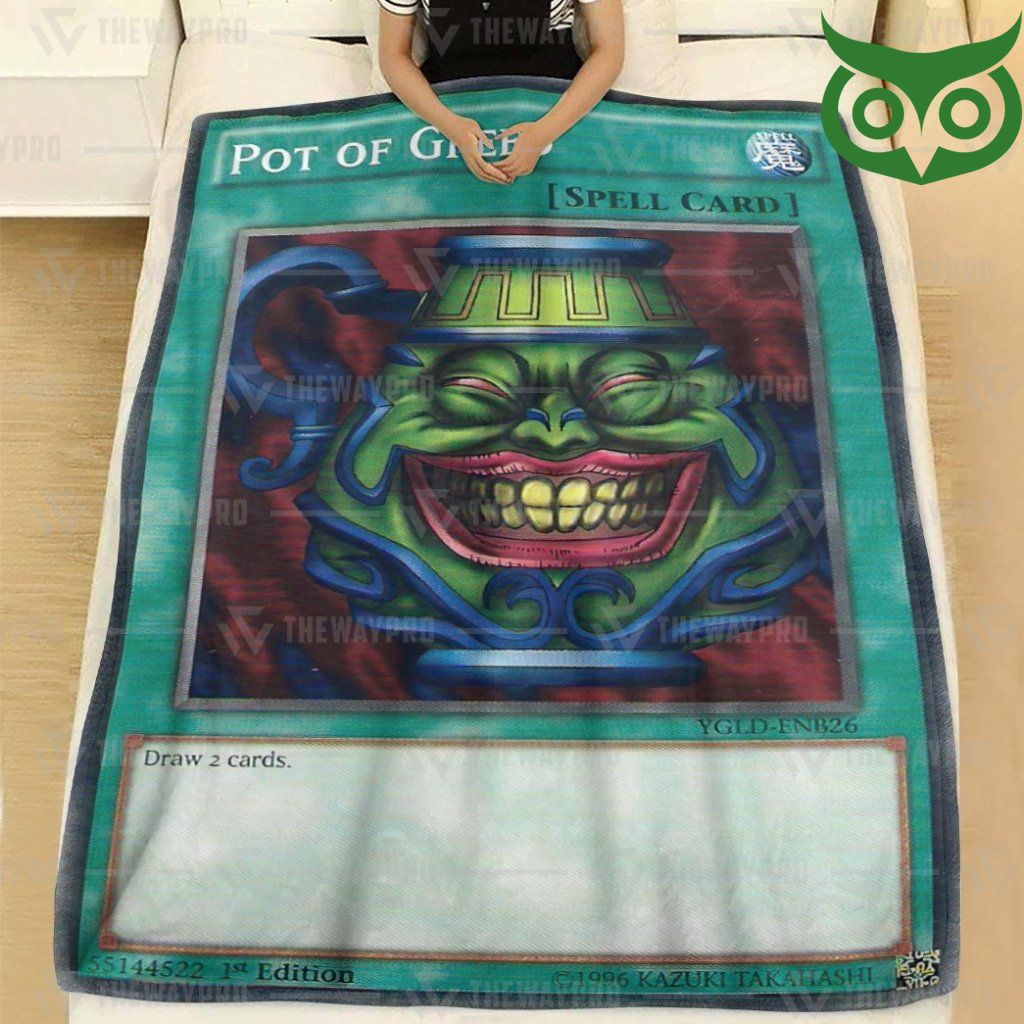 sffSdYh8 13 YugiOh Pot Of Greed Limited Edition Fleece Blanket