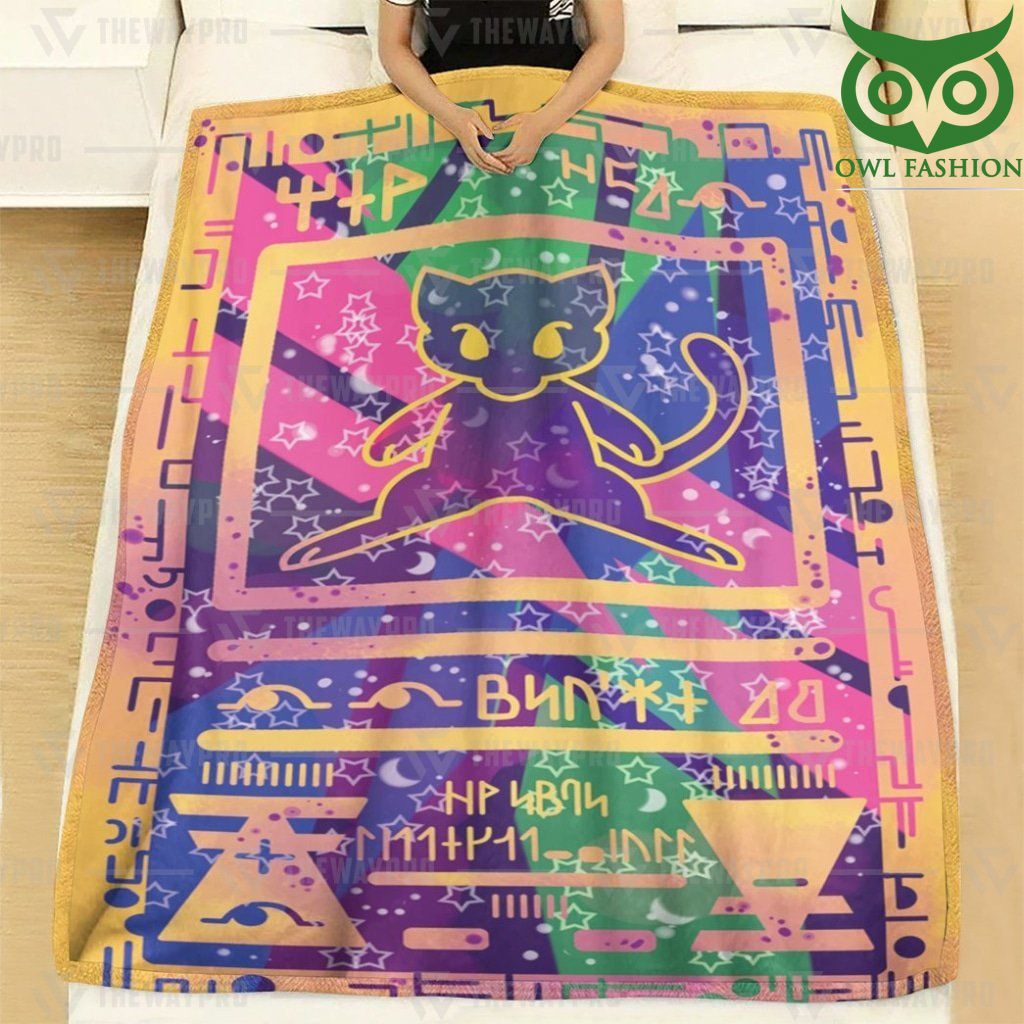 153 Anime Pokemon Ancient Mew Fleece Blanket Limited Edition