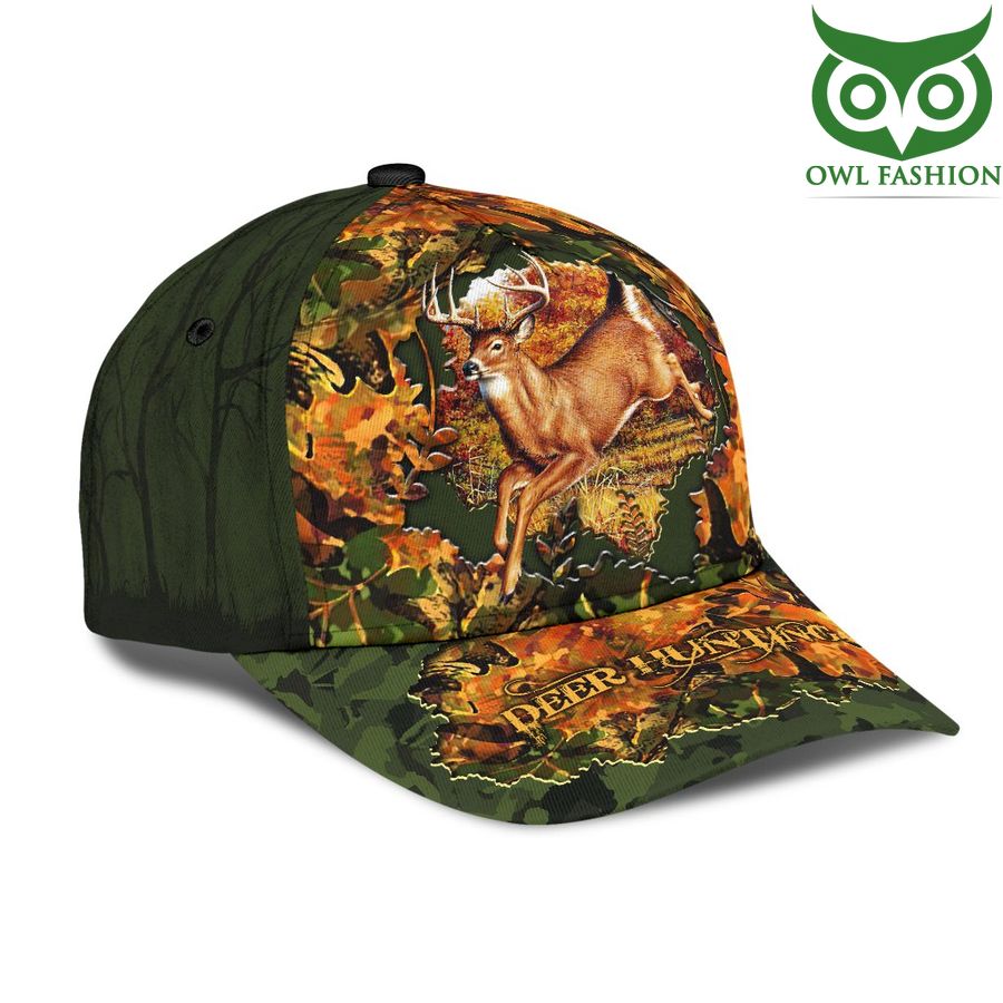 11 Hunting Deer Camo Green Classic Cap