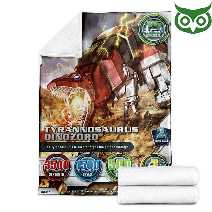 40 Mighty Morphin Power Rangers Tyrannosaurus Dinozord Limited Fleece Blanket