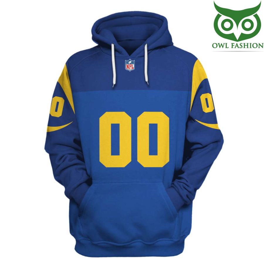 3 Custom Name Number NFL Los Angeles Rams 3D hoodie sweatshirt