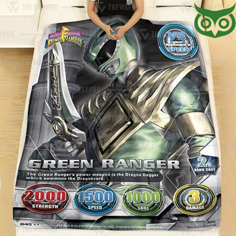 49 Mighty Morphin Green Power Ranger Limited Fleece Blanket