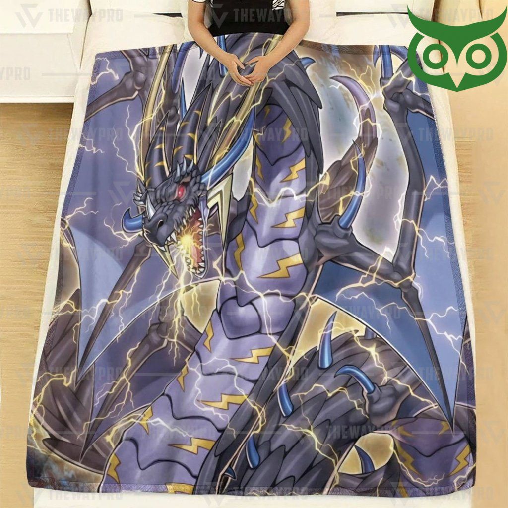 DH58WpJD 40 Anime YugiOh Thunder Dragon Colossus Limited Edition Fleece Blanket