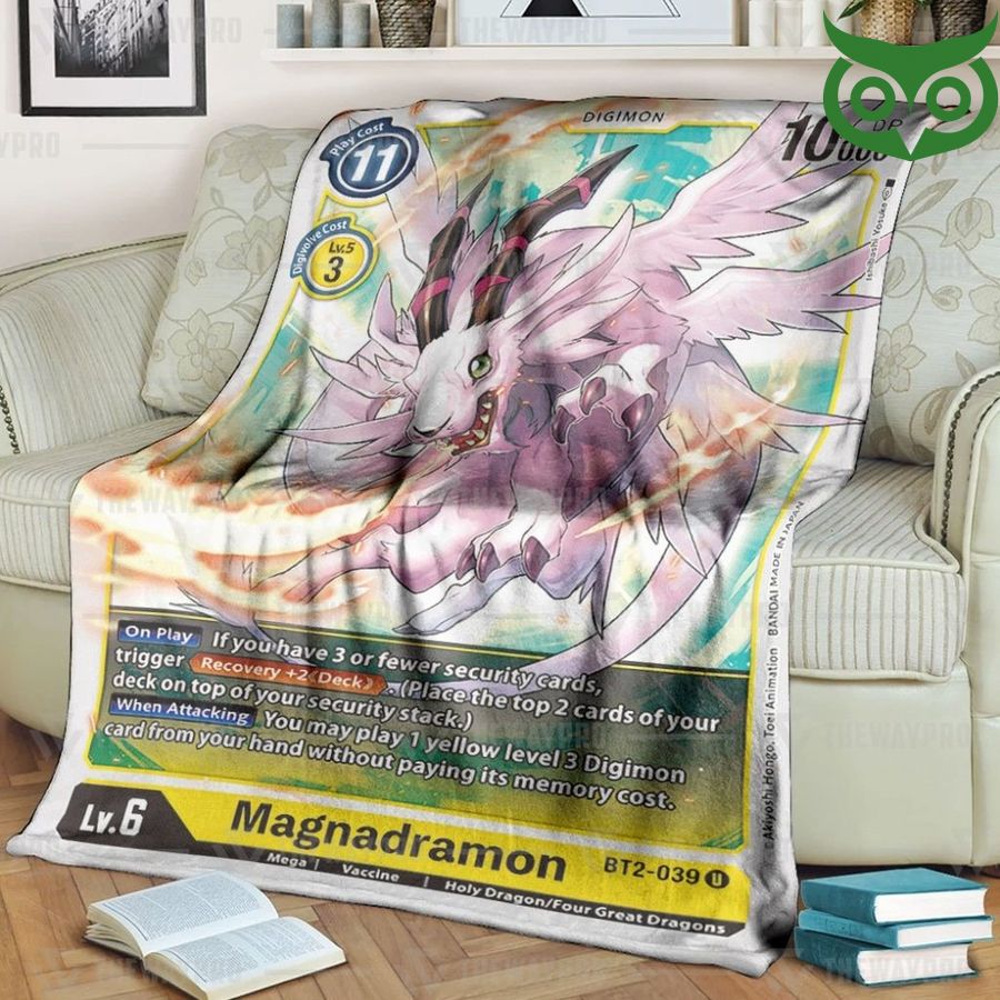 Digimon Magnadramon Fleece Blanket High Quality