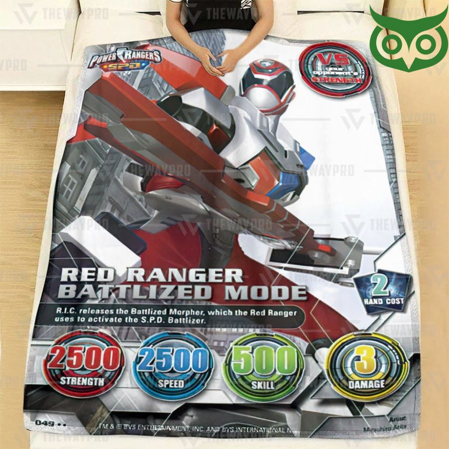 67 Power Ranger SPD Red Ranger Battlized Mode Limited Fleece Blanket