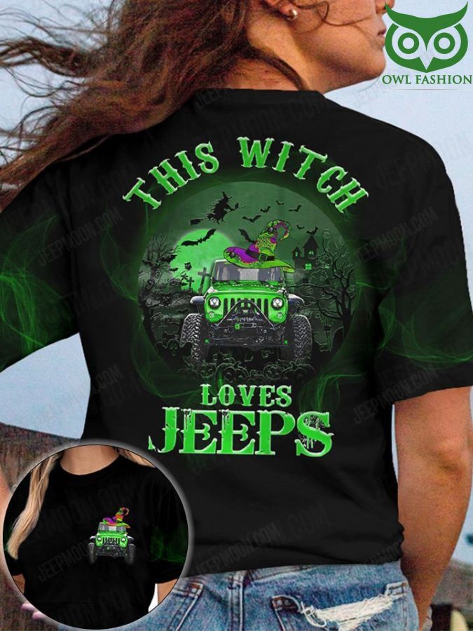 41 Halloween This witch Loves Jeeps 3D T shirt