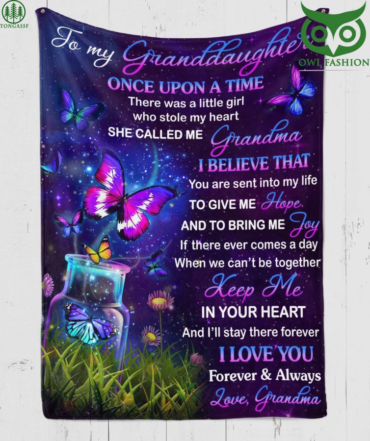 84 Keep me in your Love Granddaughter Mommy purple Fleece Blanket