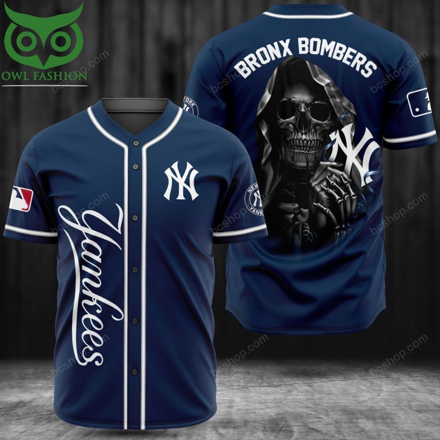 29 New York Yankees BronX Bombers Skull baseball Jersey shirt