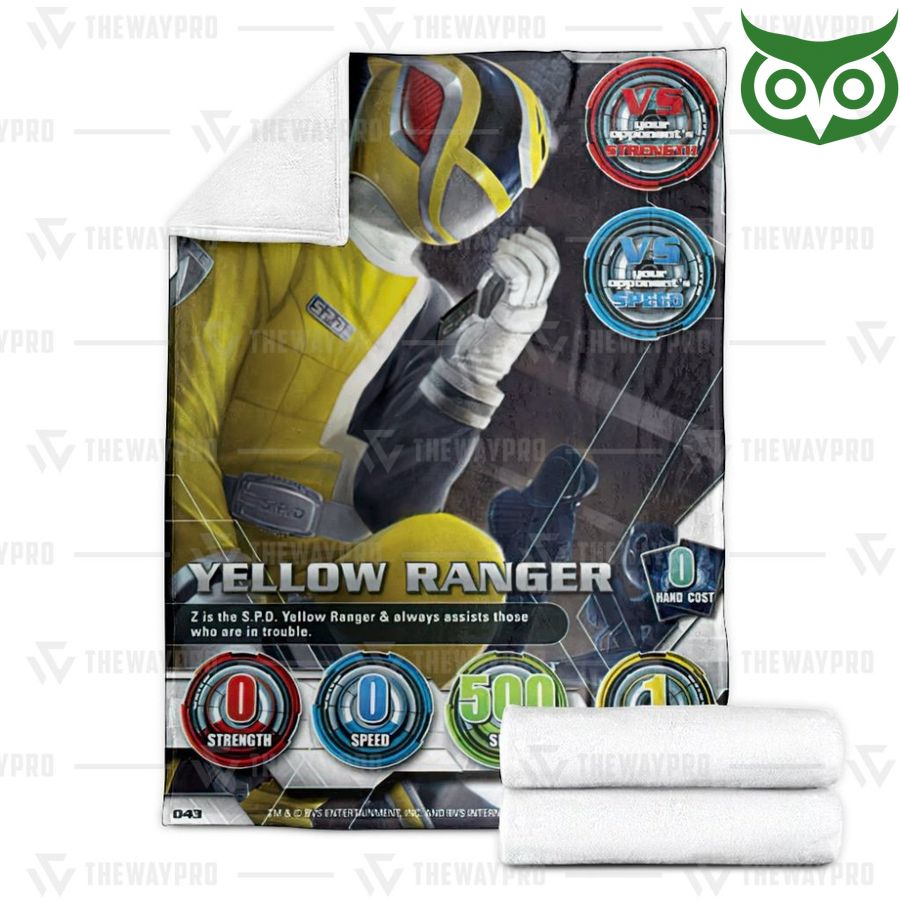 88 Power Ranger SPD Yellow Ranger Limited Fleece Blanket