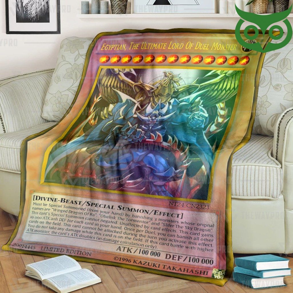Anime YugiOh Egyptian The Ultimate Lord Of Duel Monster Limited Edition Fleece Blanket