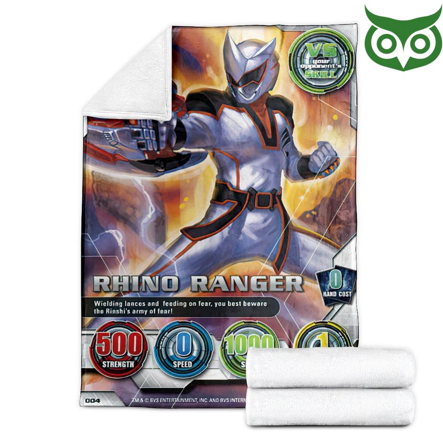 116 Power Rangers Jungle Fury Rhino Ranger Limited Fleece Blanket