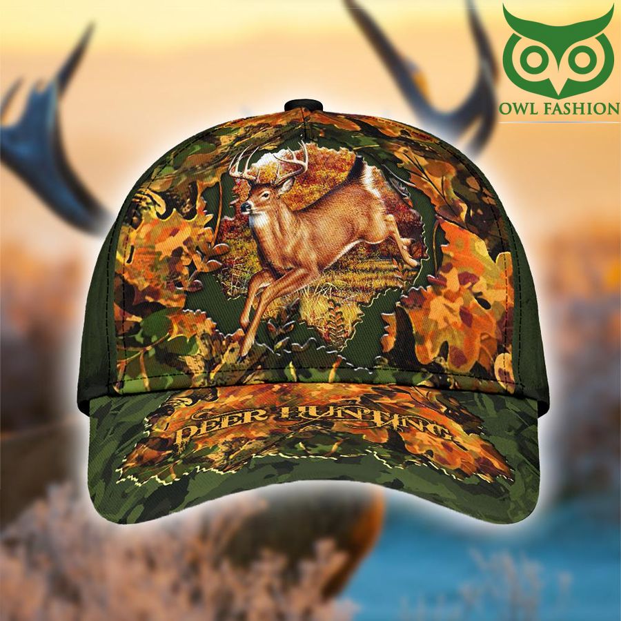 9 Hunting Deer Camo Green Classic Cap
