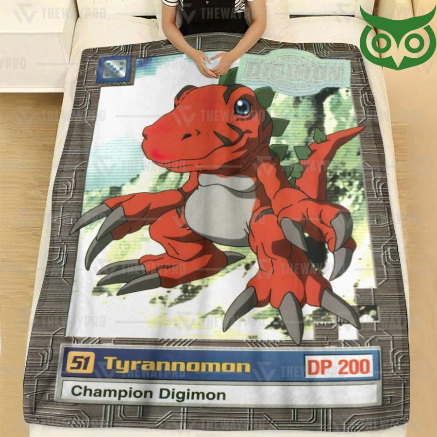 60 Digimon Tyrannomon Series 2 Fleece Blanket High Quality