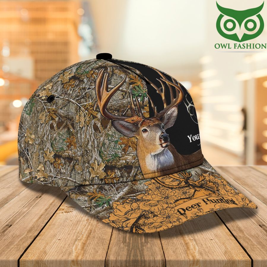 3 Personalized Deer with Twigs Classic Cap
