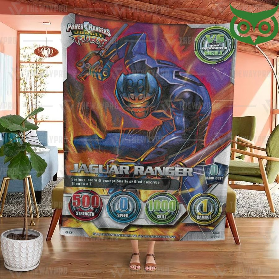 121 Power Rangers Jungle Fury Jaguar Ranger Limited Fleece Blanket