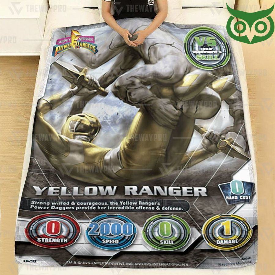 43 Mighty Morphin Yellow Power Ranger Limited Fleece Blanket