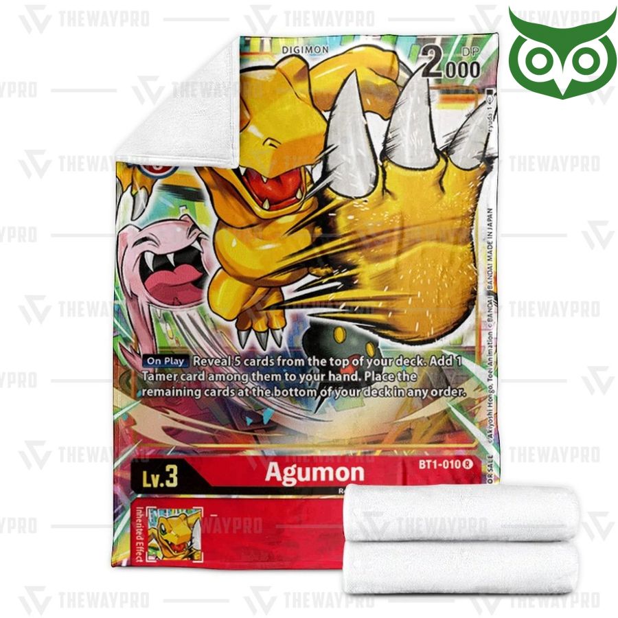 28 Digimon Agumon Fleece Blanket High Quality