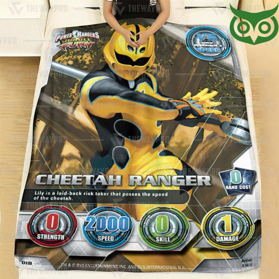 131 Power Rangers Jungle Fury Cheetah Ranger Limited Fleece Blanket