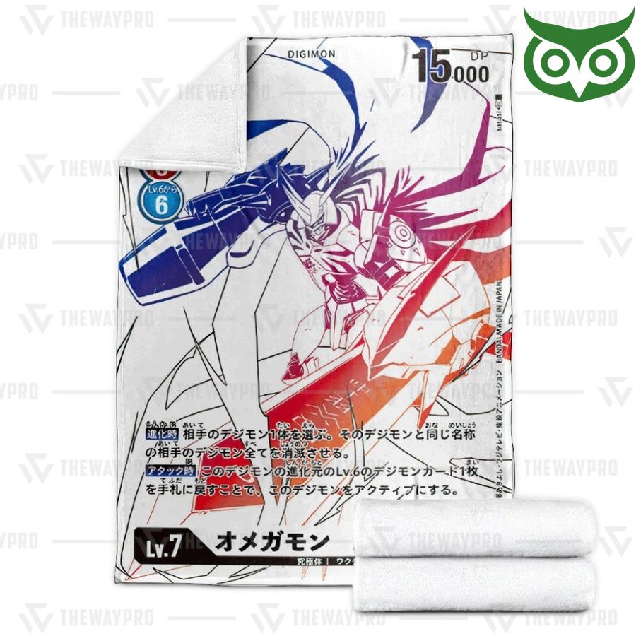 77 Digimon Omegamon Japanese version Fleece Blanket High Quality