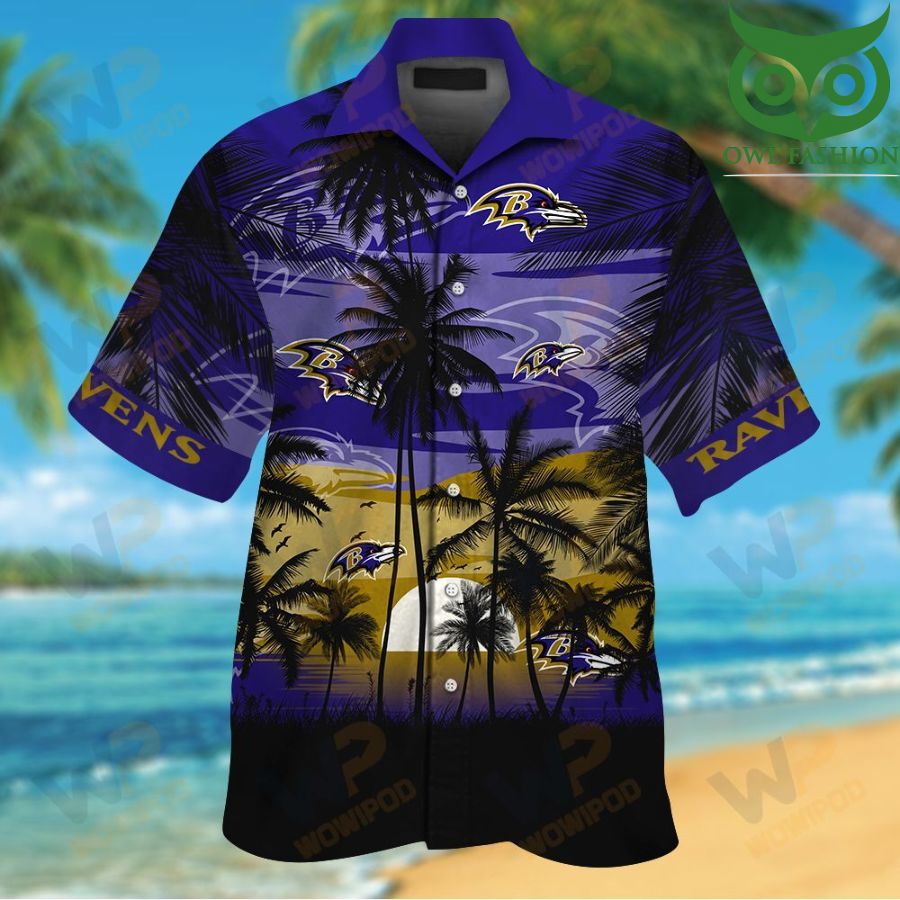 NFL Baltimore Ravens Tropical Hawaiian Shirt