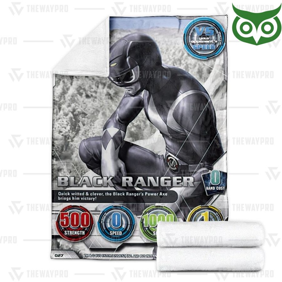 65 Mighty Morphin Black Power Ranger Limited Fleece Blanket