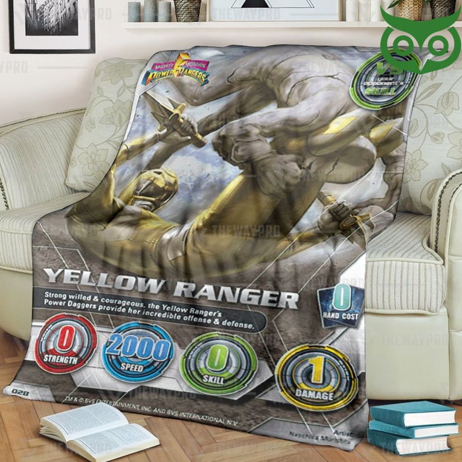 Mighty Morphin Yellow Power Ranger Limited Fleece Blanket