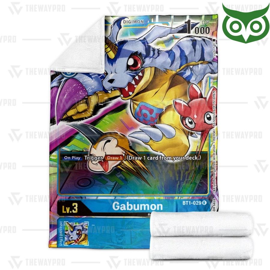 37 Digimon Gabumon Fleece Blanket High Quality