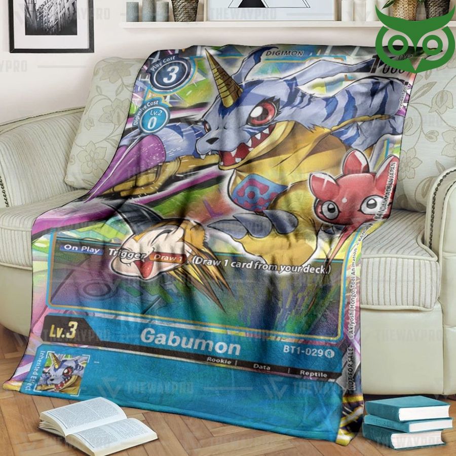 Digimon Gabumon Fleece Blanket High Quality