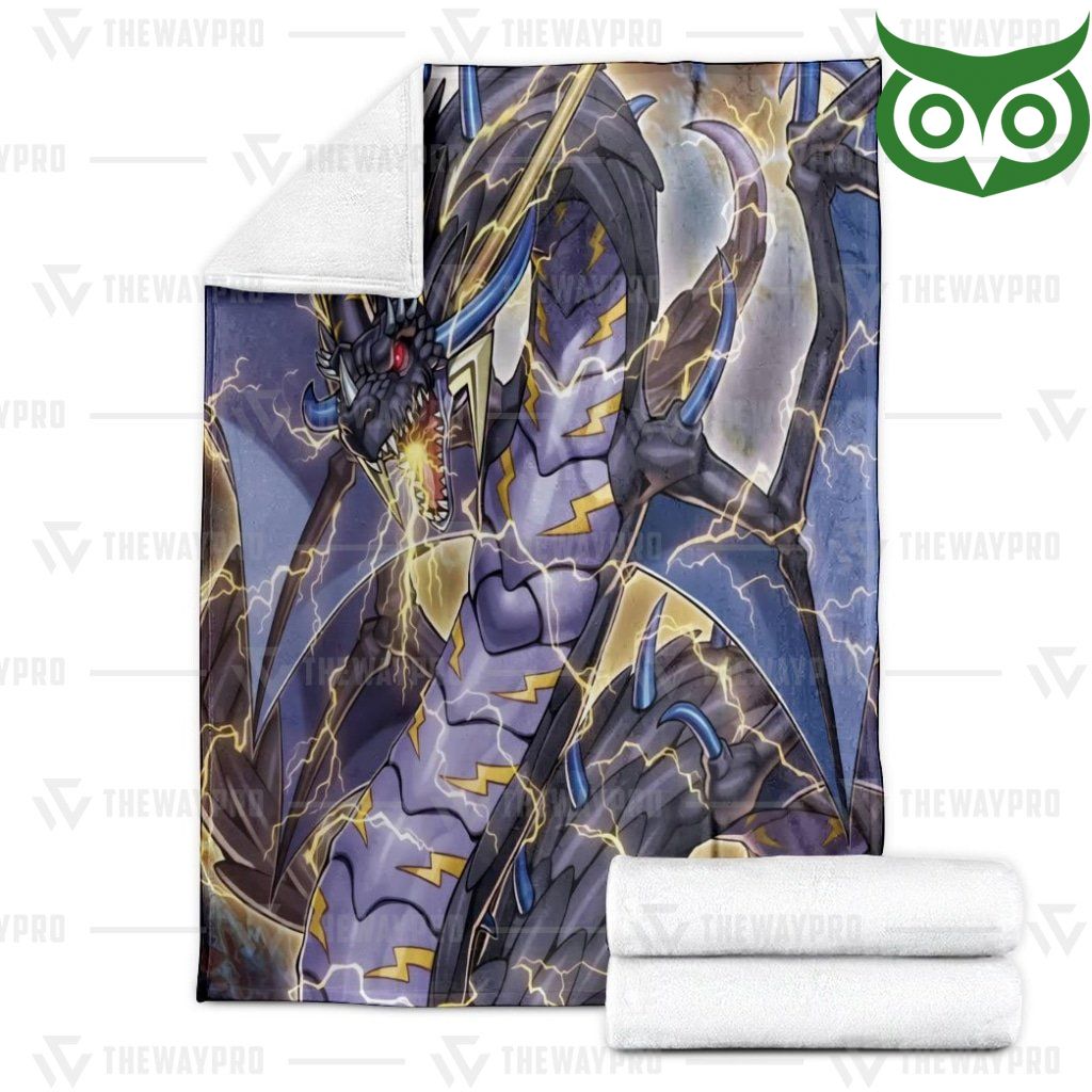 QlUu19Rd 41 Anime YugiOh Thunder Dragon Colossus Limited Edition Fleece Blanket